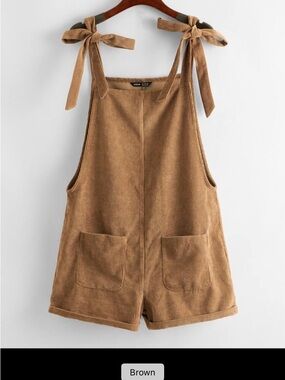 SHEIN Brown Ribbed Tank Top